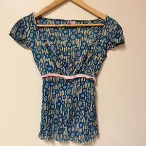 Cute blue and pink floral